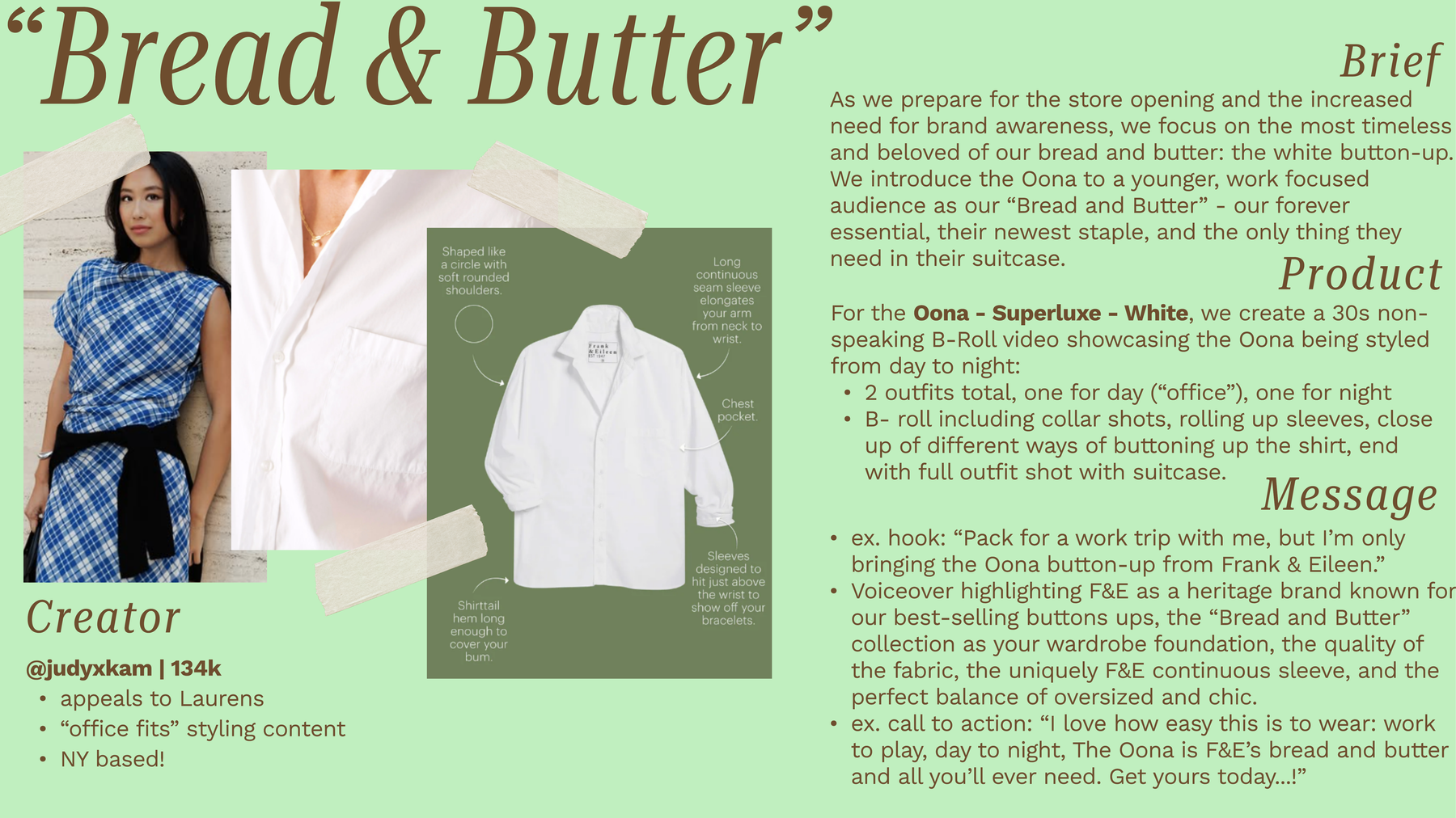 Bread and Butter campaign brief