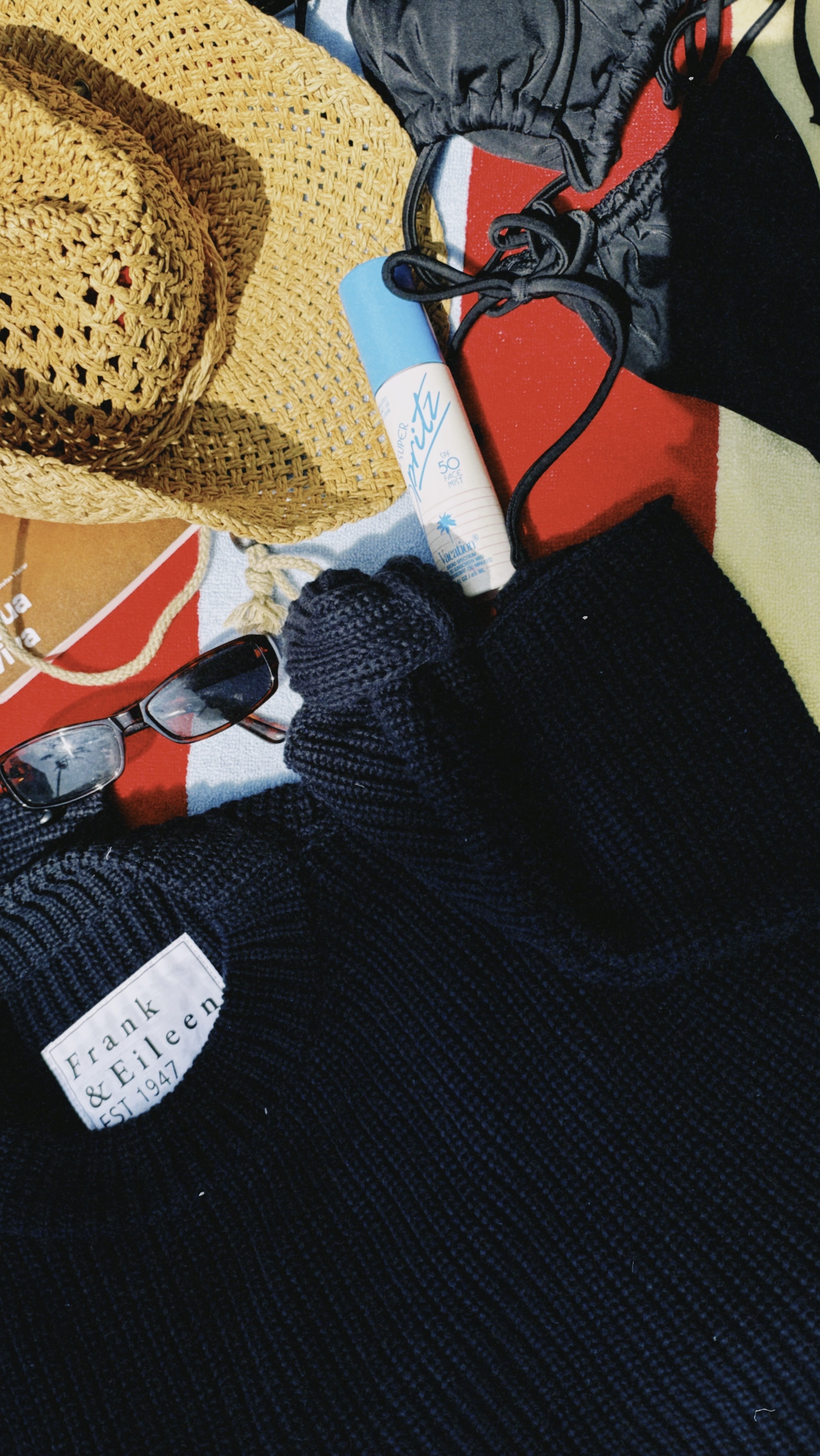 Frank & Eileen flatlay — Pebble sweater